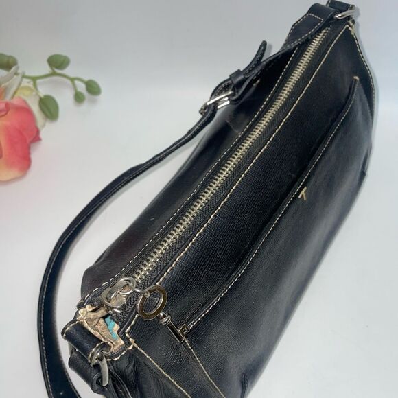 Ann Taylor Leather Shoulder Bag Black - Picture 7 of 8